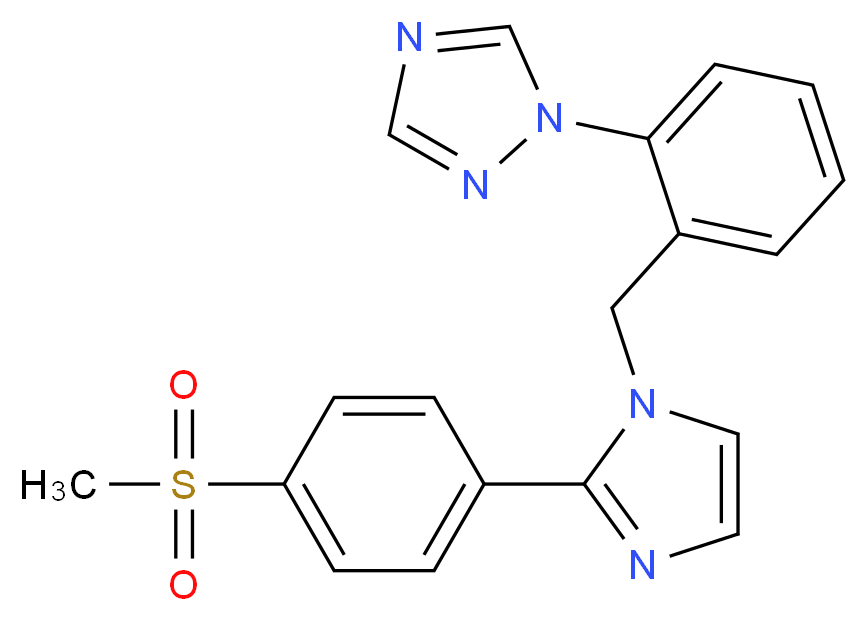 1-[2-({2-[4-(methylsulfonyl)phenyl]-1H-imidazol-1-yl}methyl)phenyl]-1H-1,2,4-triazole_Molecular_structure_CAS_)