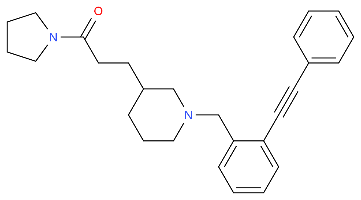 3-[3-oxo-3-(1-pyrrolidinyl)propyl]-1-[2-(phenylethynyl)benzyl]piperidine_Molecular_structure_CAS_)