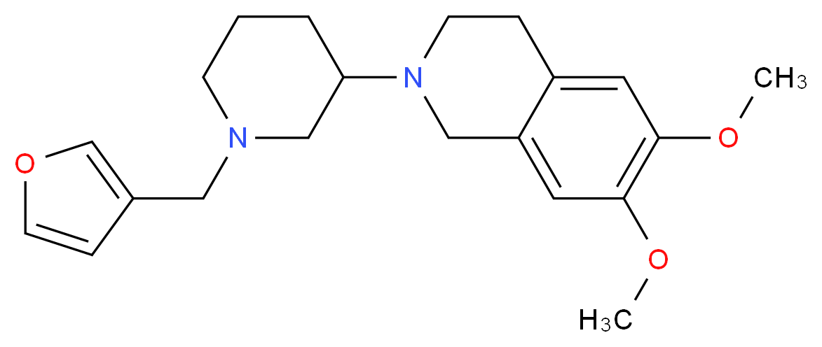 2-[1-(3-furylmethyl)-3-piperidinyl]-6,7-dimethoxy-1,2,3,4-tetrahydroisoquinoline_Molecular_structure_CAS_)