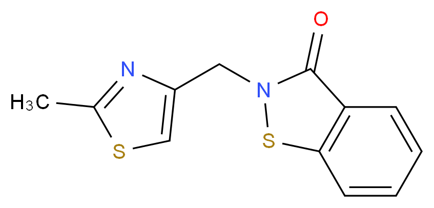 2-[(2-methyl-1,3-thiazol-4-yl)methyl]-1,2-benzisothiazol-3(2H)-one_Molecular_structure_CAS_)