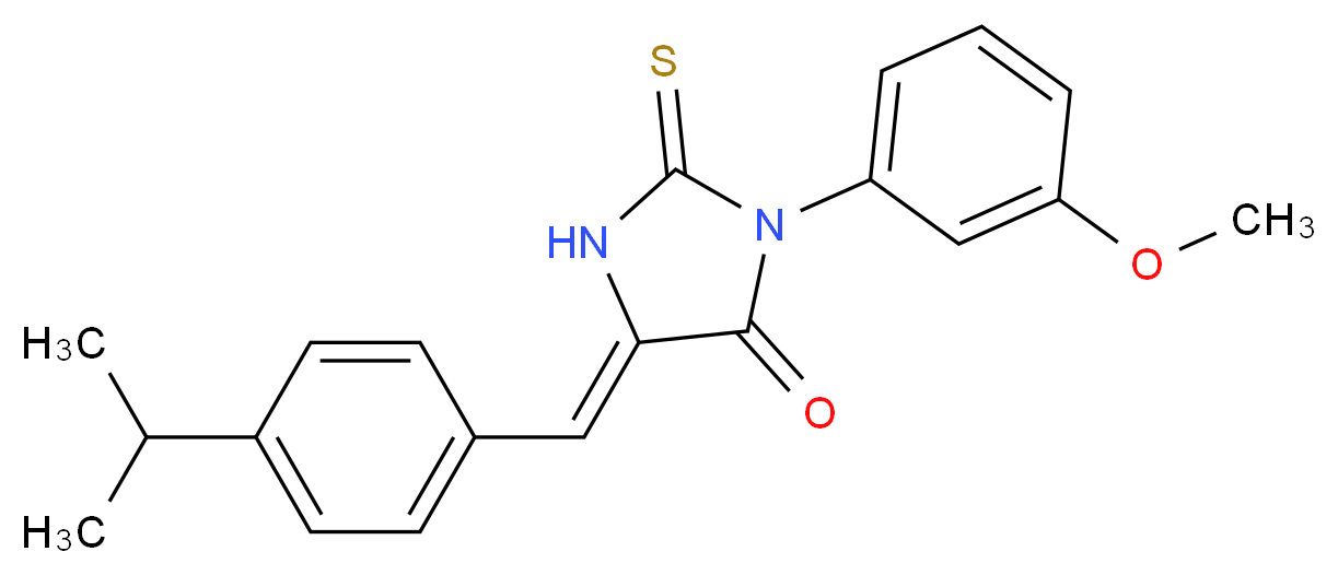 (5Z)-5-(4-isopropylbenzylidene)-3-(3-methoxyphenyl)-2-thioxoimidazolidin-4-one_Molecular_structure_CAS_)