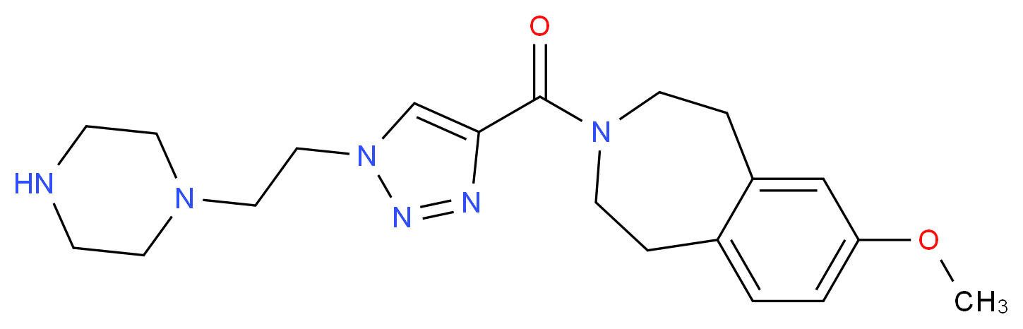 7-methoxy-3-{[1-(2-piperazin-1-ylethyl)-1H-1,2,3-triazol-4-yl]carbonyl}-2,3,4,5-tetrahydro-1H-3-benzazepine_Molecular_structure_CAS_)
