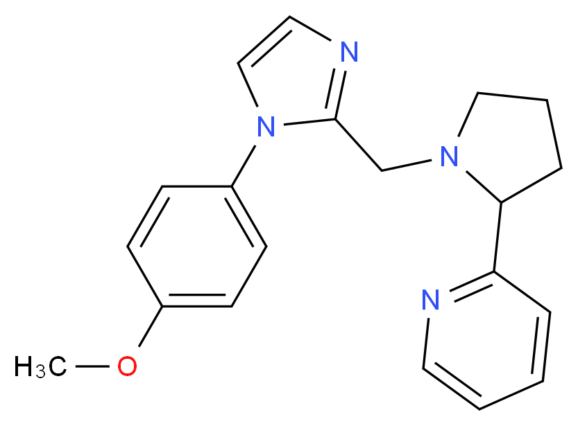 2-(1-{[1-(4-methoxyphenyl)-1H-imidazol-2-yl]methyl}pyrrolidin-2-yl)pyridine_Molecular_structure_CAS_)