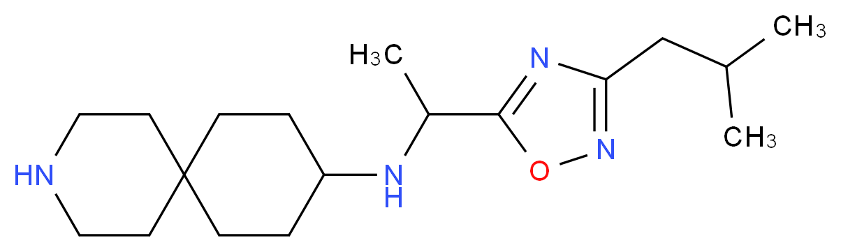 N-[1-(3-isobutyl-1,2,4-oxadiazol-5-yl)ethyl]-3-azaspiro[5.5]undecan-9-amine_Molecular_structure_CAS_)
