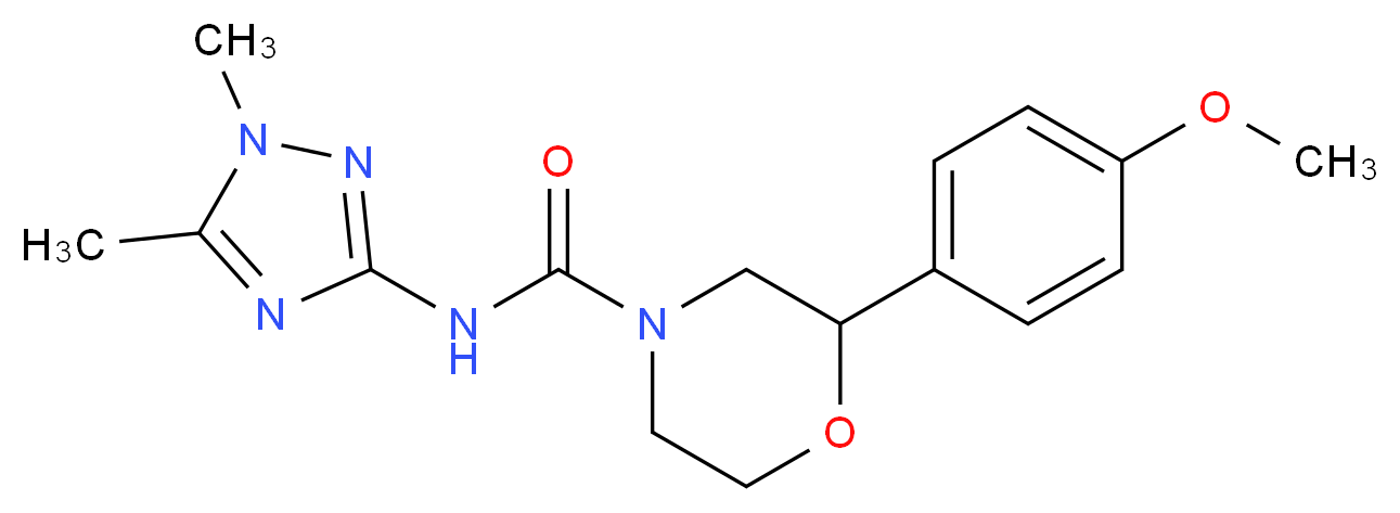 N-(1,5-dimethyl-1H-1,2,4-triazol-3-yl)-2-(4-methoxyphenyl)morpholine-4-carboxamide_Molecular_structure_CAS_)