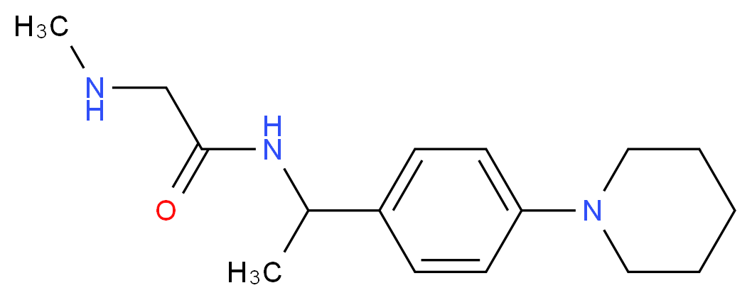 N~2~-methyl-N~1~-[1-(4-piperidin-1-ylphenyl)ethyl]glycinamide_Molecular_structure_CAS_)