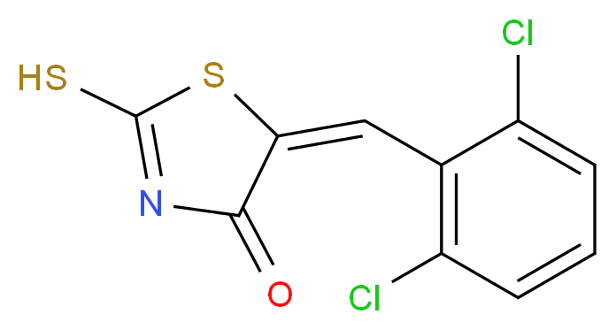 (5E)-5-(2,6-Dichlorobenzylidene)-2-mercapto-1,3-thiazol-4(5H)-one_Molecular_structure_CAS_65562-49-4)