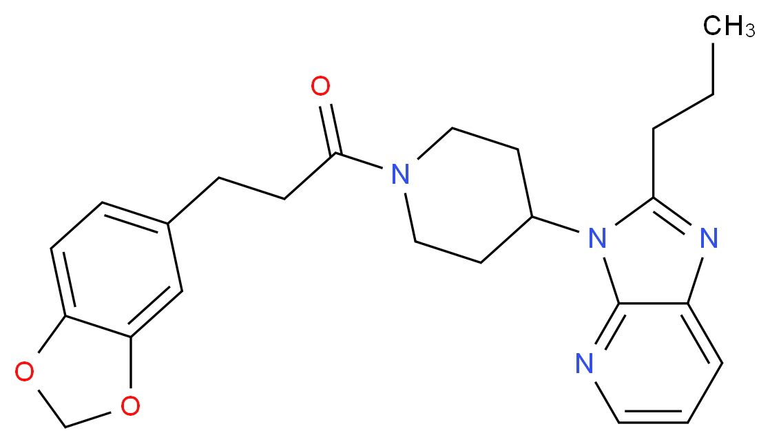 3-{1-[3-(1,3-benzodioxol-5-yl)propanoyl]-4-piperidinyl}-2-propyl-3H-imidazo[4,5-b]pyridine_Molecular_structure_CAS_)