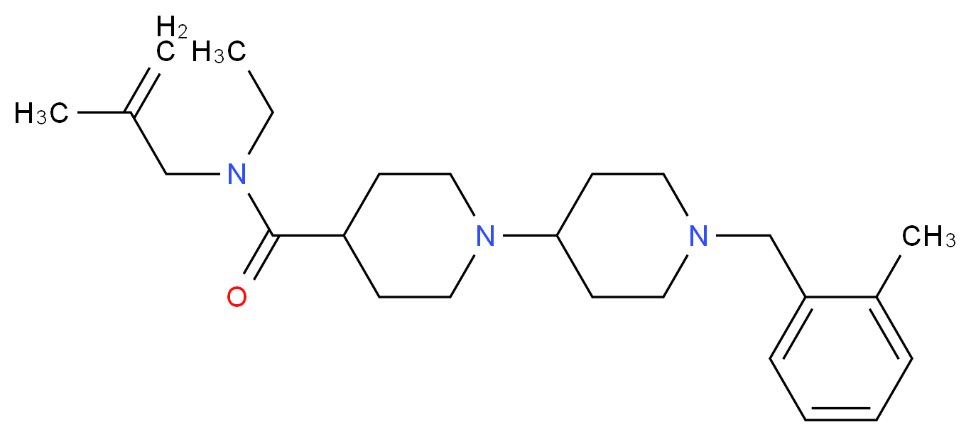 N-ethyl-1'-(2-methylbenzyl)-N-(2-methyl-2-propen-1-yl)-1,4'-bipiperidine-4-carboxamide_Molecular_structure_CAS_)