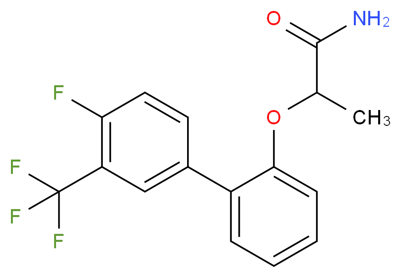 2-{[4'-fluoro-3'-(trifluoromethyl)biphenyl-2-yl]oxy}propanamide_Molecular_structure_CAS_)