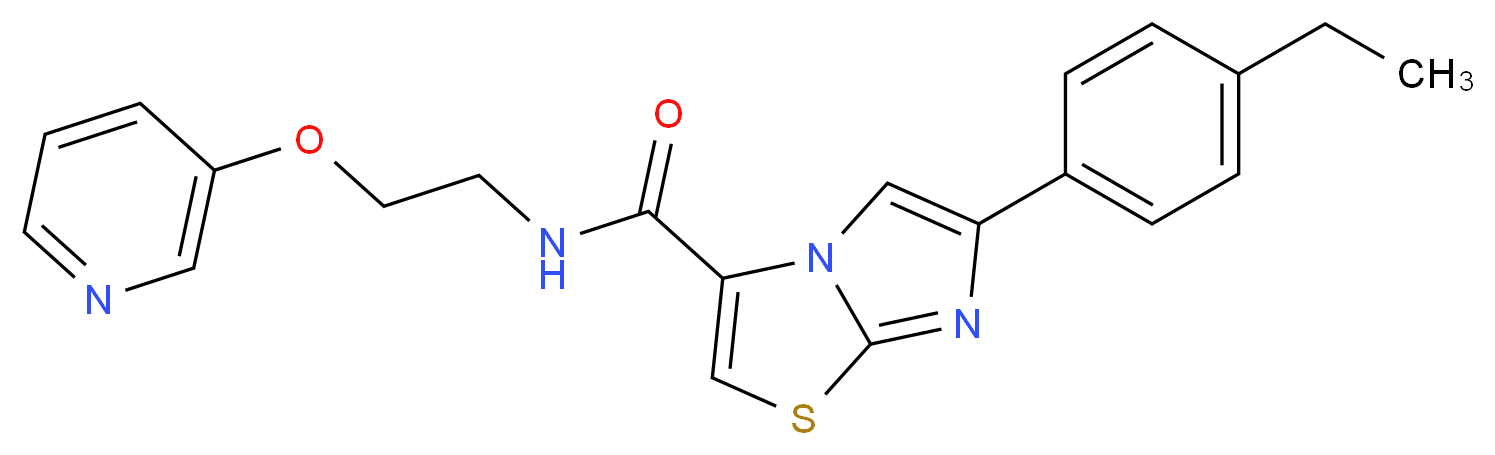 6-(4-ethylphenyl)-N-[2-(3-pyridinyloxy)ethyl]imidazo[2,1-b][1,3]thiazole-3-carboxamide_Molecular_structure_CAS_)