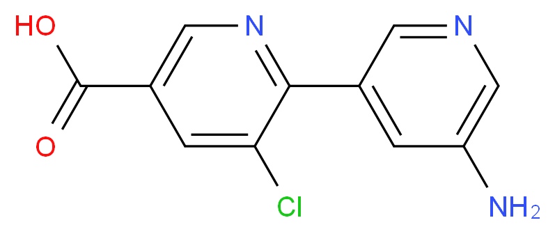 5'-amino-3-chloro-2,3'-bipyridine-5-carboxylic acid_Molecular_structure_CAS_)