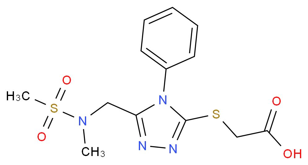 [(5-{[methyl(methylsulfonyl)amino]methyl}-4-phenyl-4H-1,2,4-triazol-3-yl)thio]acetic acid_Molecular_structure_CAS_)