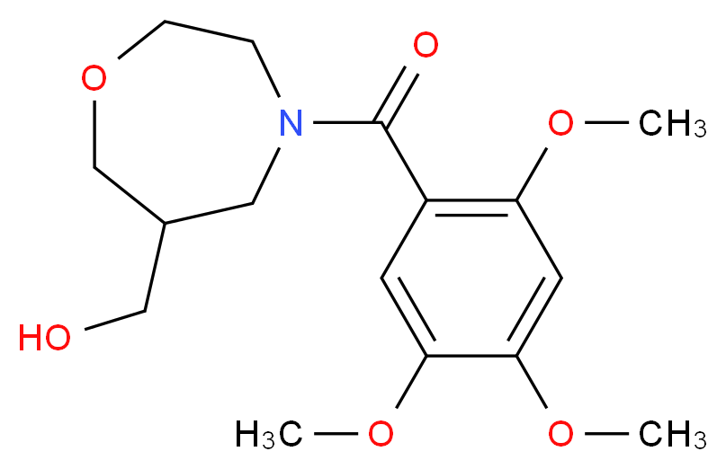 [4-(2,4,5-trimethoxybenzoyl)-1,4-oxazepan-6-yl]methanol_Molecular_structure_CAS_)