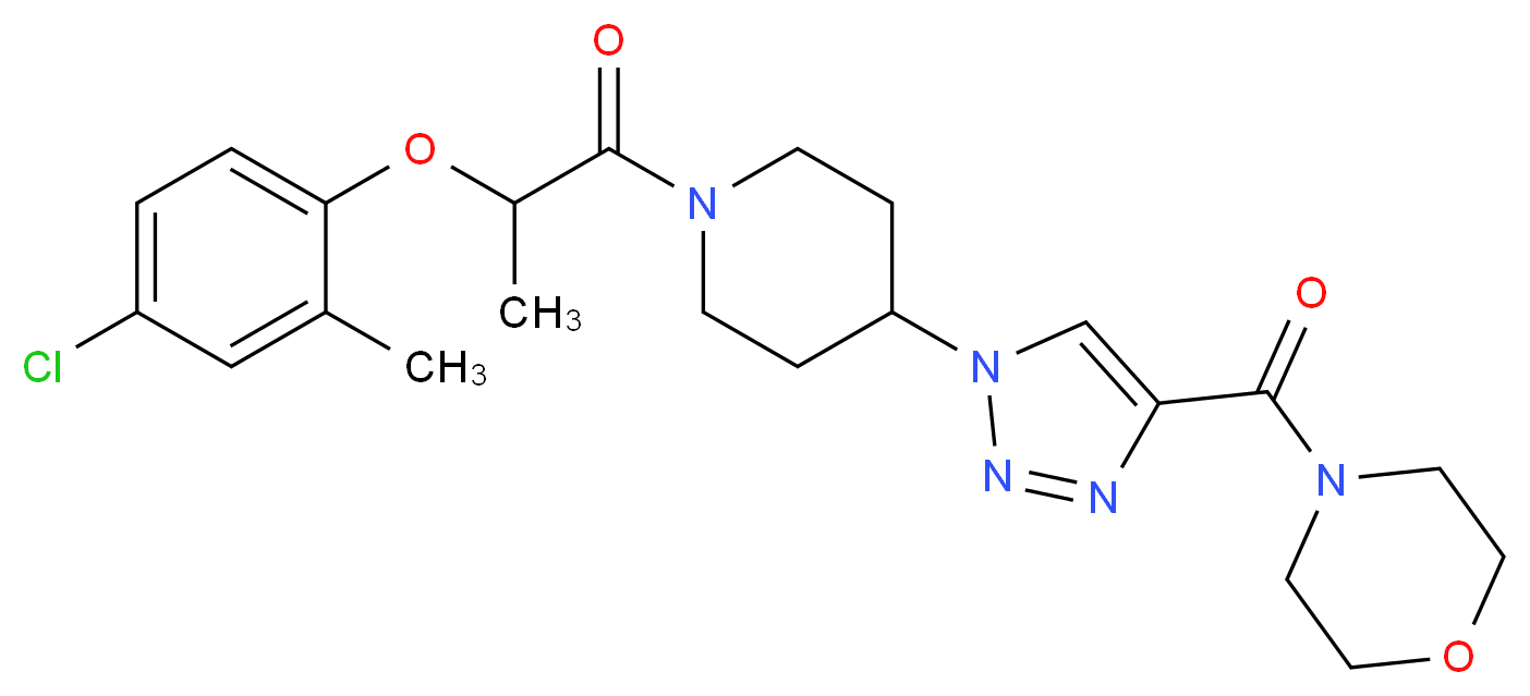 4-[(1-{1-[2-(4-chloro-2-methylphenoxy)propanoyl]-4-piperidinyl}-1H-1,2,3-triazol-4-yl)carbonyl]morpholine_Molecular_structure_CAS_)