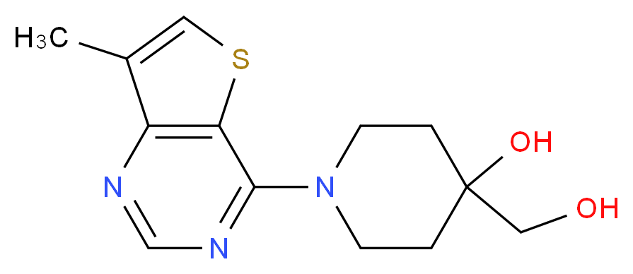 4-(hydroxymethyl)-1-(7-methylthieno[3,2-d]pyrimidin-4-yl)piperidin-4-ol_Molecular_structure_CAS_)