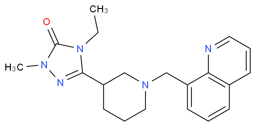 4-ethyl-2-methyl-5-[1-(quinolin-8-ylmethyl)piperidin-3-yl]-2,4-dihydro-3H-1,2,4-triazol-3-one_Molecular_structure_CAS_)