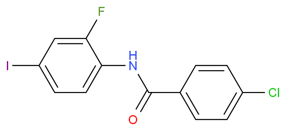 4-Chloro-N-(2-fluoro-4-iodophenyl)benzamide_Molecular_structure_CAS_)