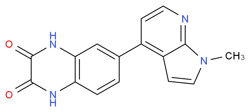 6-(1-methyl-1H-pyrrolo[2,3-b]pyridin-4-yl)-1,4-dihydroquinoxaline-2,3-dione_Molecular_structure_CAS_)