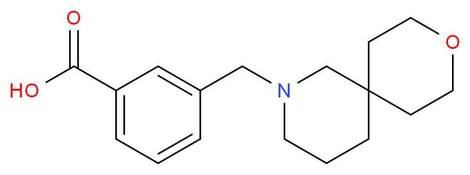 3-(9-oxa-2-azaspiro[5.5]undec-2-ylmethyl)benzoic acid_Molecular_structure_CAS_)