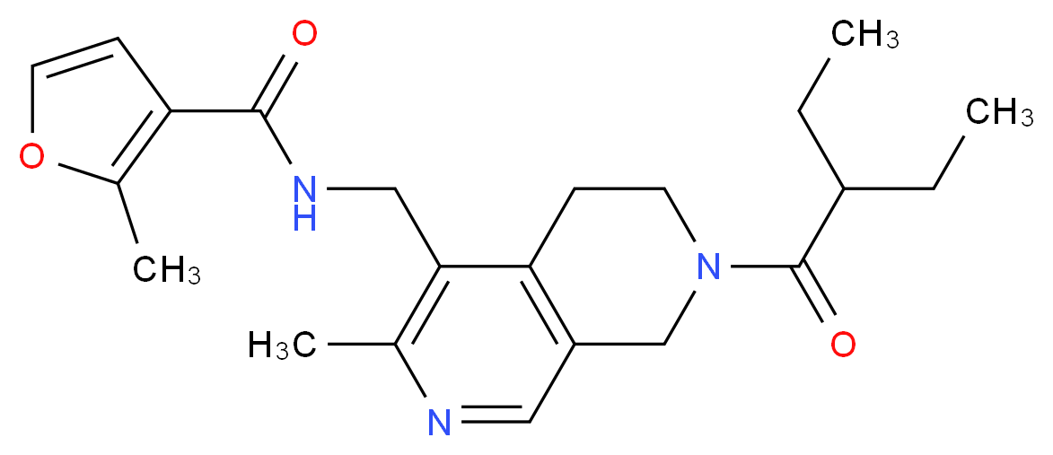 N-{[7-(2-ethylbutanoyl)-3-methyl-5,6,7,8-tetrahydro-2,7-naphthyridin-4-yl]methyl}-2-methyl-3-furamide_Molecular_structure_CAS_)