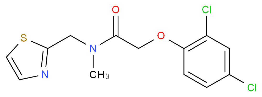 2-(2,4-dichlorophenoxy)-N-methyl-N-(1,3-thiazol-2-ylmethyl)acetamide_Molecular_structure_CAS_)