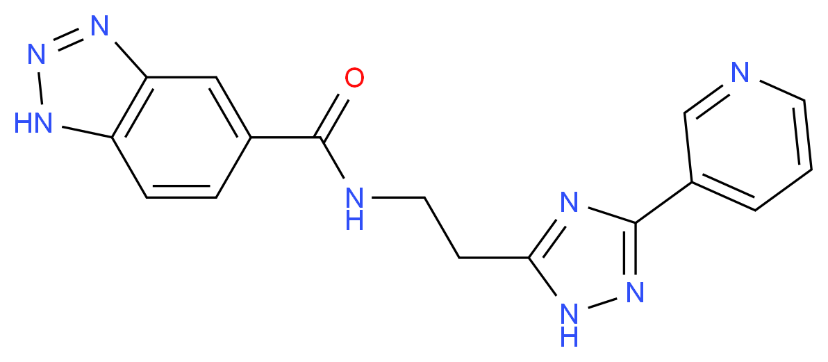 N-[2-(3-pyridin-3-yl-1H-1,2,4-triazol-5-yl)ethyl]-1H-1,2,3-benzotriazole-5-carboxamide_Molecular_structure_CAS_)