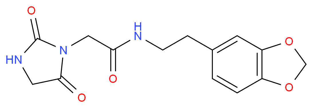 N-[2-(1,3-benzodioxol-5-yl)ethyl]-2-(2,5-dioxo-1-imidazolidinyl)acetamide_Molecular_structure_CAS_)