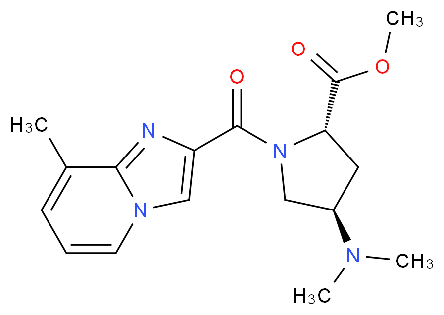 methyl (2S,4R)-4-(dimethylamino)-1-[(8-methylimidazo[1,2-a]pyridin-2-yl)carbonyl]pyrrolidine-2-carboxylate_Molecular_structure_CAS_)