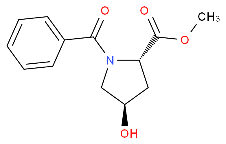 (2S,4R)-Methyl 1-benzoyl-4-hydroxypyrrolidine-2-carboxylate_Molecular_structure_CAS_31560-20-0)