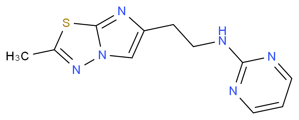 N-[2-(2-methylimidazo[2,1-b][1,3,4]thiadiazol-6-yl)ethyl]-2-pyrimidinamine_Molecular_structure_CAS_)