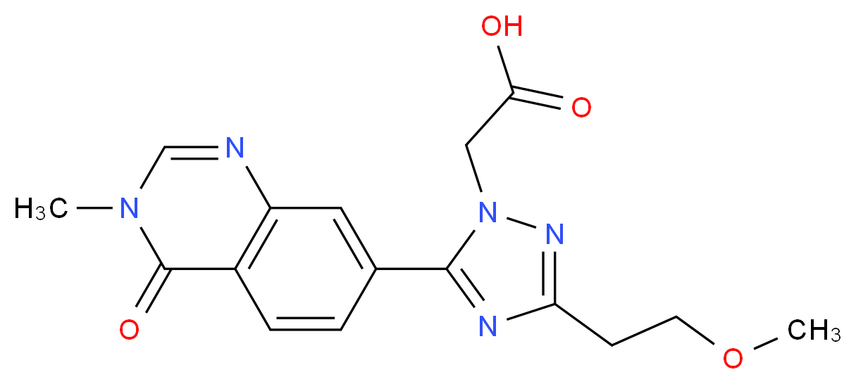 [3-(2-methoxyethyl)-5-(3-methyl-4-oxo-3,4-dihydroquinazolin-7-yl)-1H-1,2,4-triazol-1-yl]acetic acid_Molecular_structure_CAS_)