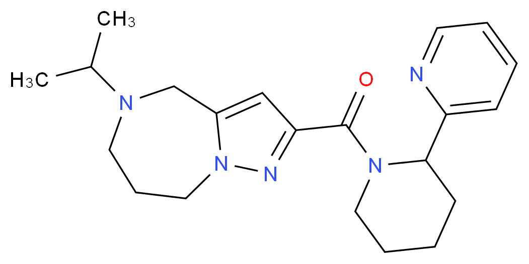 5-isopropyl-2-[(2-pyridin-2-ylpiperidin-1-yl)carbonyl]-5,6,7,8-tetrahydro-4H-pyrazolo[1,5-a][1,4]diazepine_Molecular_structure_CAS_)