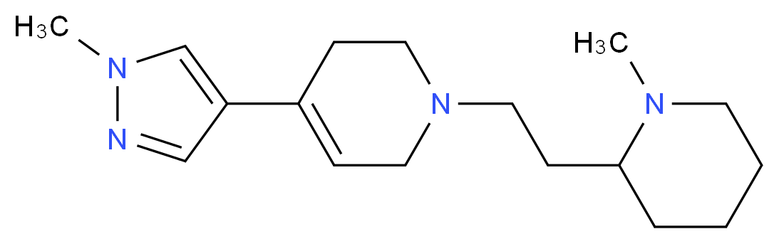 1-[2-(1-methylpiperidin-2-yl)ethyl]-4-(1-methyl-1H-pyrazol-4-yl)-1,2,3,6-tetrahydropyridine_Molecular_structure_CAS_)