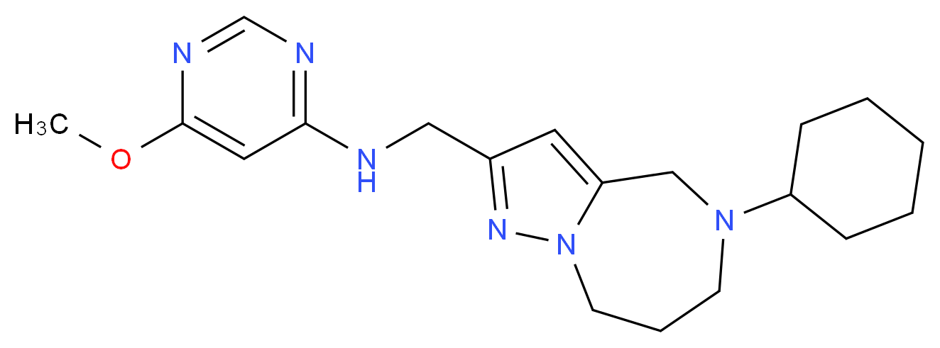 N-[(5-cyclohexyl-5,6,7,8-tetrahydro-4H-pyrazolo[1,5-a][1,4]diazepin-2-yl)methyl]-6-methoxypyrimidin-4-amine_Molecular_structure_CAS_)