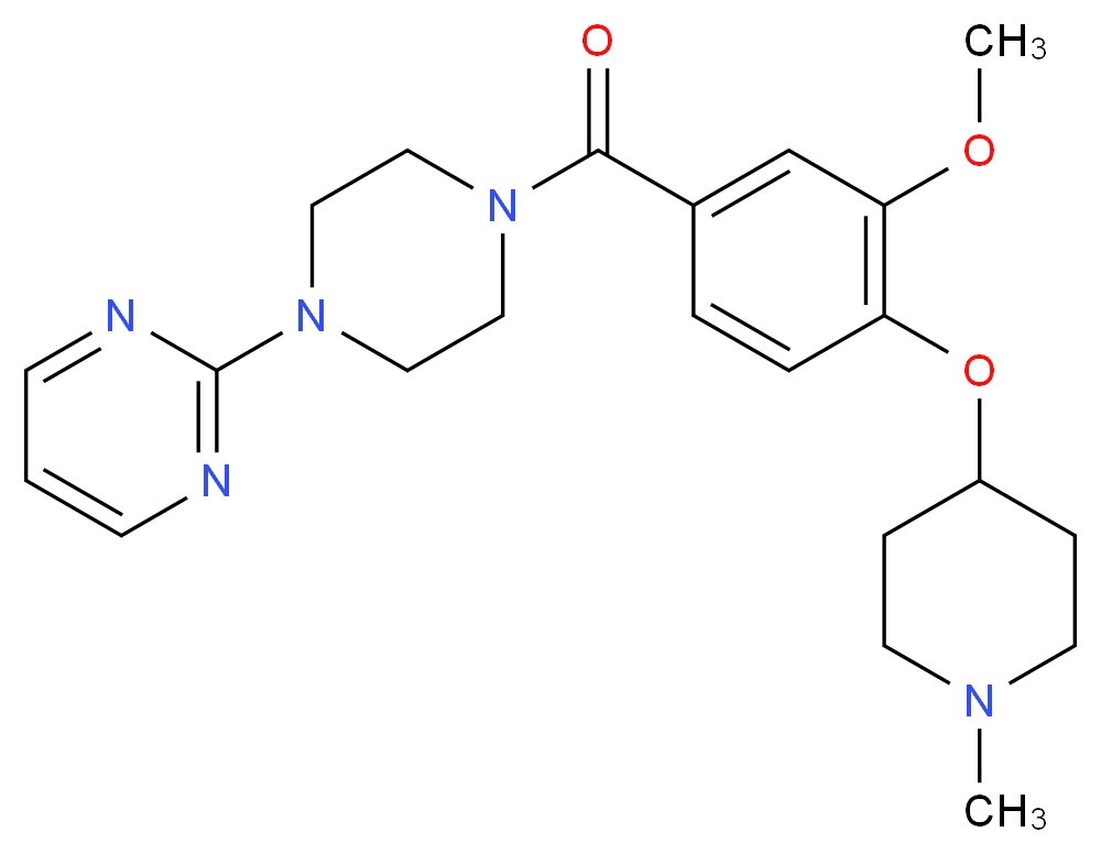 2-(4-{3-methoxy-4-[(1-methyl-4-piperidinyl)oxy]benzoyl}-1-piperazinyl)pyrimidine_Molecular_structure_CAS_)