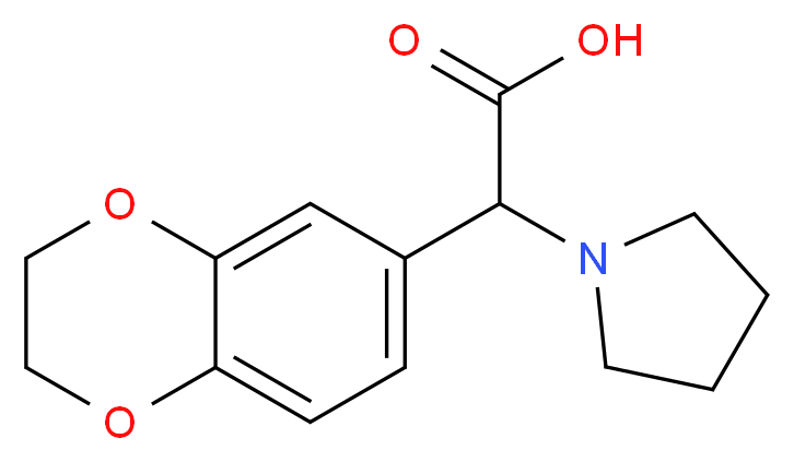 2,3-dihydro-1,4-benzodioxin-6-yl(pyrrolidin-1-yl)acetic acid_Molecular_structure_CAS_)