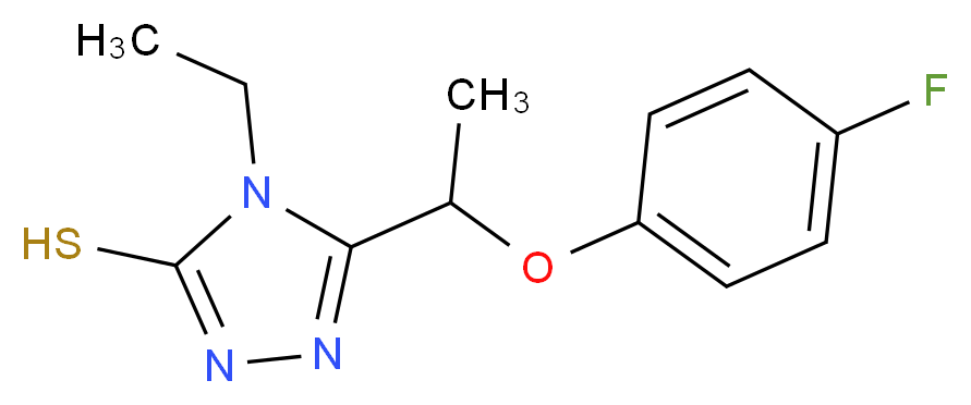 4-Ethyl-5-[1-(4-fluorophenoxy)ethyl]-4H-1,2,4-triazole-3-thiol_Molecular_structure_CAS_)
