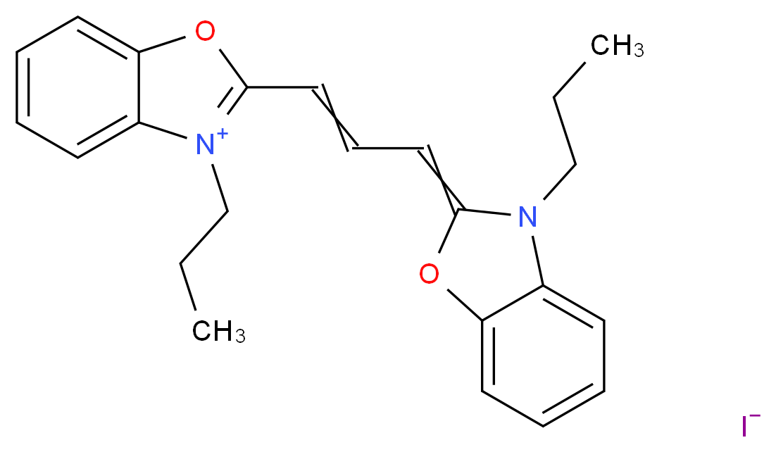 3,3′-Dipropyloxacarbocyanine iodide_Molecular_structure_CAS_53213-79-9)