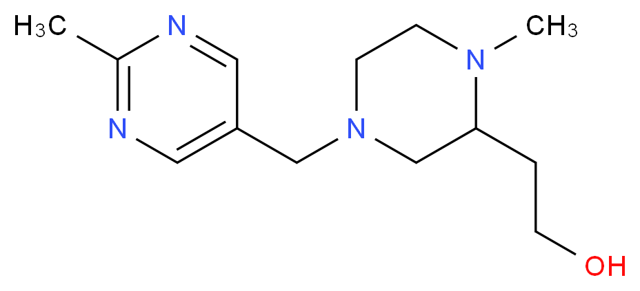 2-{1-methyl-4-[(2-methyl-5-pyrimidinyl)methyl]-2-piperazinyl}ethanol_Molecular_structure_CAS_)