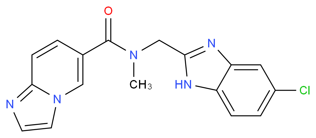 N-[(5-chloro-1H-benzimidazol-2-yl)methyl]-N-methylimidazo[1,2-a]pyridine-6-carboxamide_Molecular_structure_CAS_)