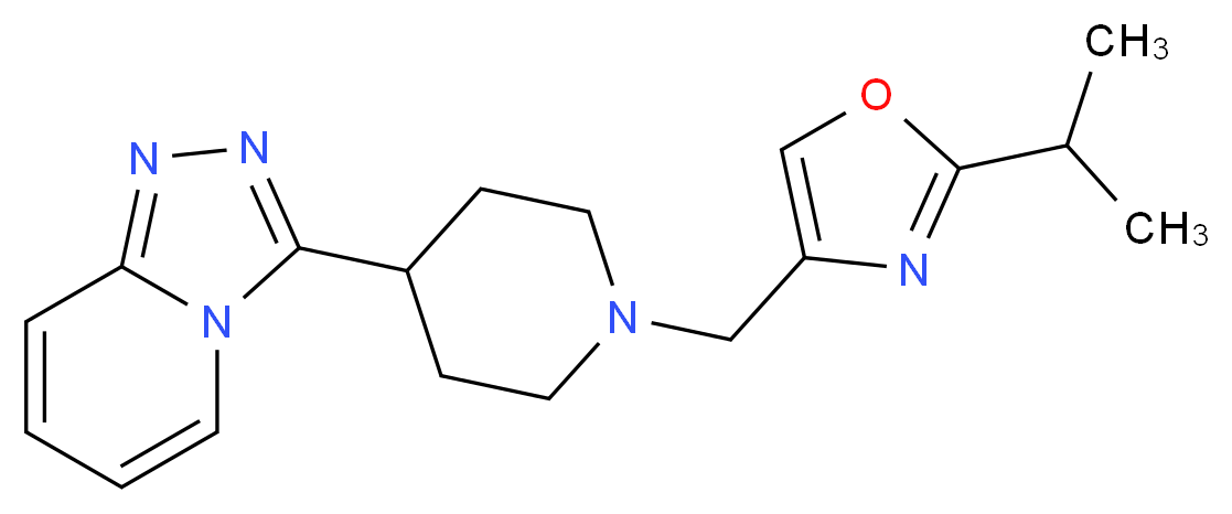 3-{1-[(2-isopropyl-1,3-oxazol-4-yl)methyl]piperidin-4-yl}[1,2,4]triazolo[4,3-a]pyridine_Molecular_structure_CAS_)