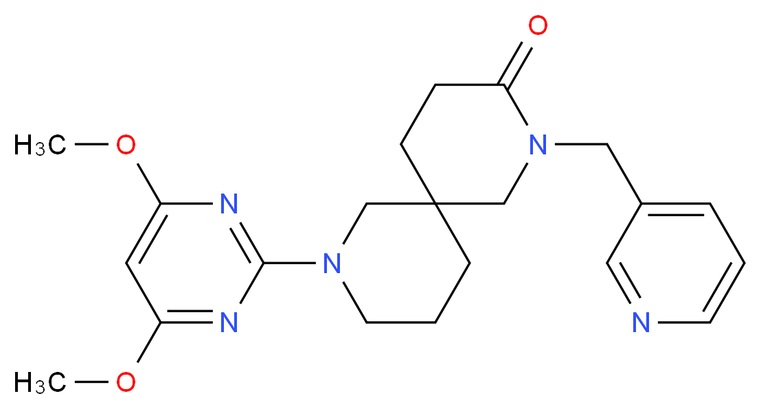 8-(4,6-dimethoxypyrimidin-2-yl)-2-(pyridin-3-ylmethyl)-2,8-diazaspiro[5.5]undecan-3-one_Molecular_structure_CAS_)