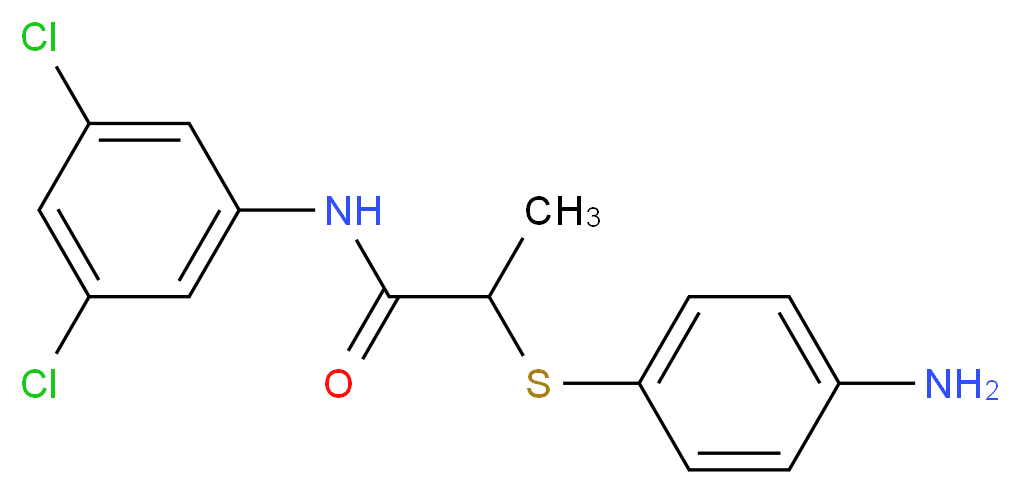 2-[(4-Aminophenyl)thio]-N-(3,5-dichlorophenyl)-propanamide_Molecular_structure_CAS_)