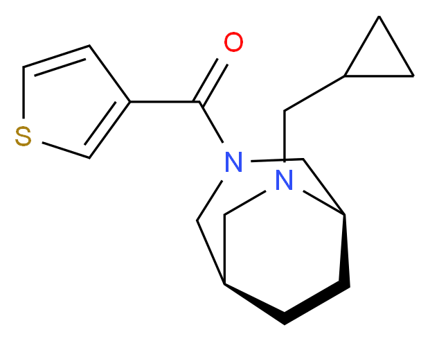 (1R*,5R*)-6-(cyclopropylmethyl)-3-(3-thienylcarbonyl)-3,6-diazabicyclo[3.2.2]nonane_Molecular_structure_CAS_)