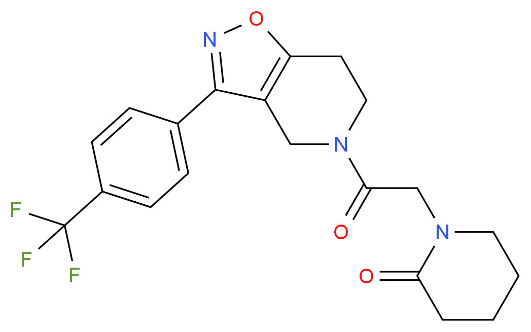 1-{2-oxo-2-[3-[4-(trifluoromethyl)phenyl]-6,7-dihydroisoxazolo[4,5-c]pyridin-5(4H)-yl]ethyl}-2-piperidinone_Molecular_structure_CAS_)