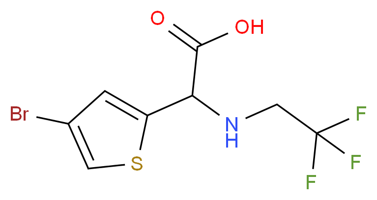 2-(4-bromothiophen-2-yl)-2-[(2,2,2-trifluoroethyl)amino]acetic acid_Molecular_structure_CAS_)
