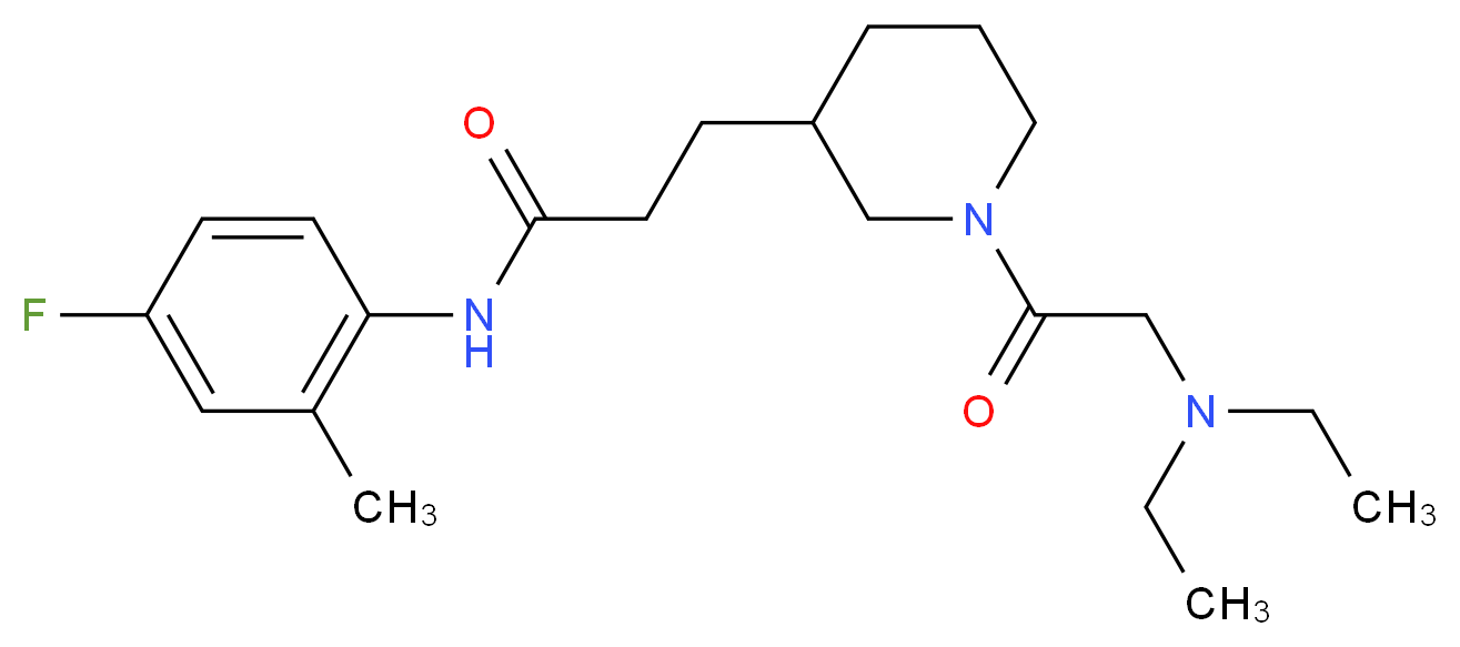 3-[1-(N,N-diethylglycyl)-3-piperidinyl]-N-(4-fluoro-2-methylphenyl)propanamide_Molecular_structure_CAS_)