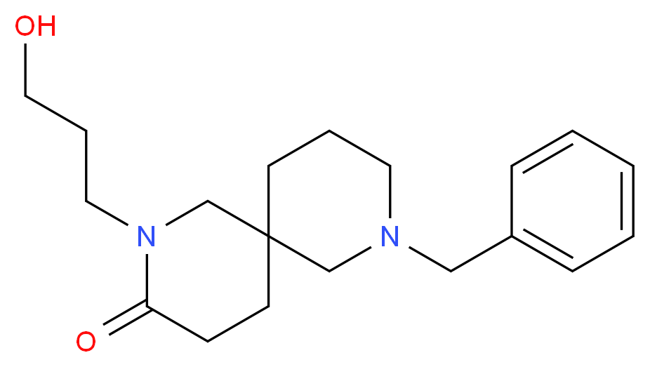 8-benzyl-2-(3-hydroxypropyl)-2,8-diazaspiro[5.5]undecan-3-one_Molecular_structure_CAS_)