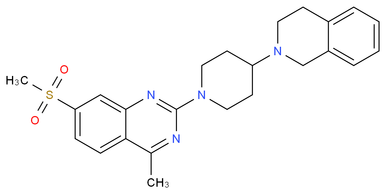 2-[4-(3,4-dihydro-2(1H)-isoquinolinyl)-1-piperidinyl]-4-methyl-7-(methylsulfonyl)quinazoline_Molecular_structure_CAS_)